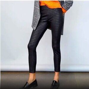 Sanctuary Anthropologie‎ Houndstooth Runway Leggings Pants Black & Gray NWT